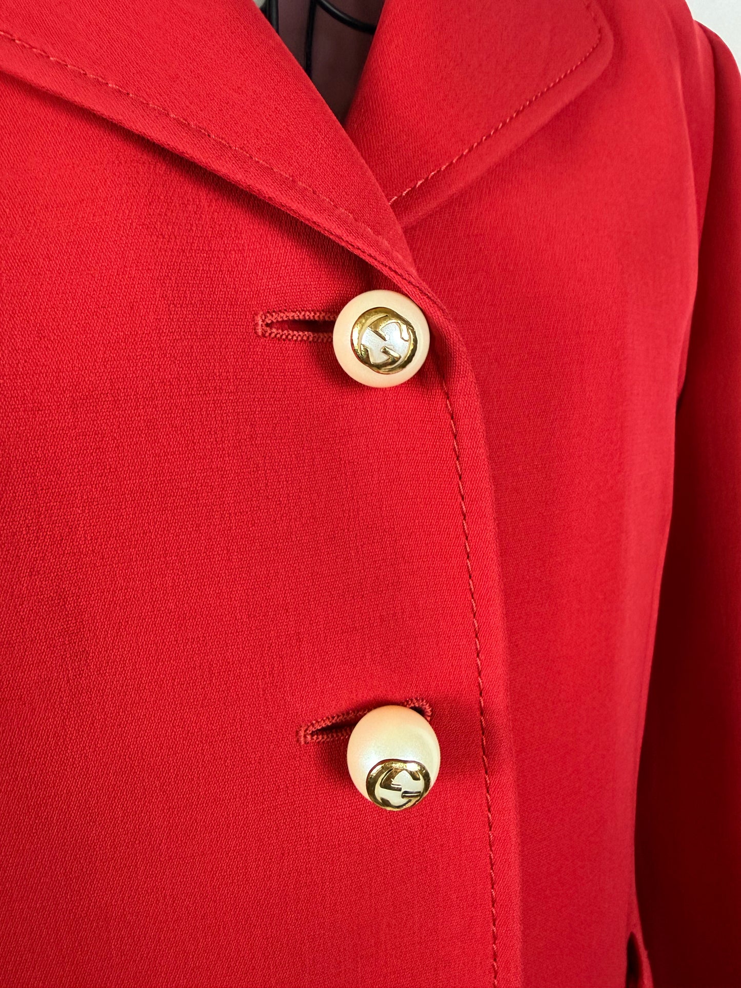 Gucci Tailleur con Dettagli Ruffled Rosso - Pally Vintage Closet