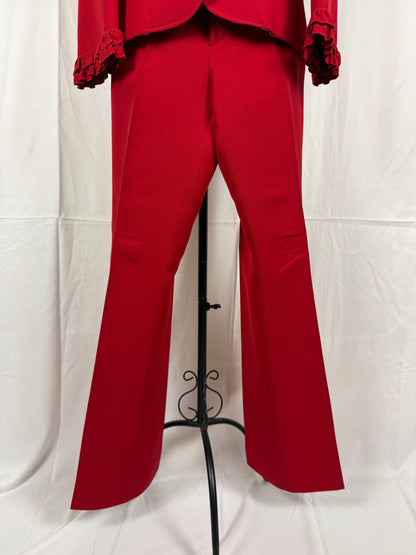 Gucci Tailleur con Dettagli Ruffled Rosso - Pally Vintage Closet