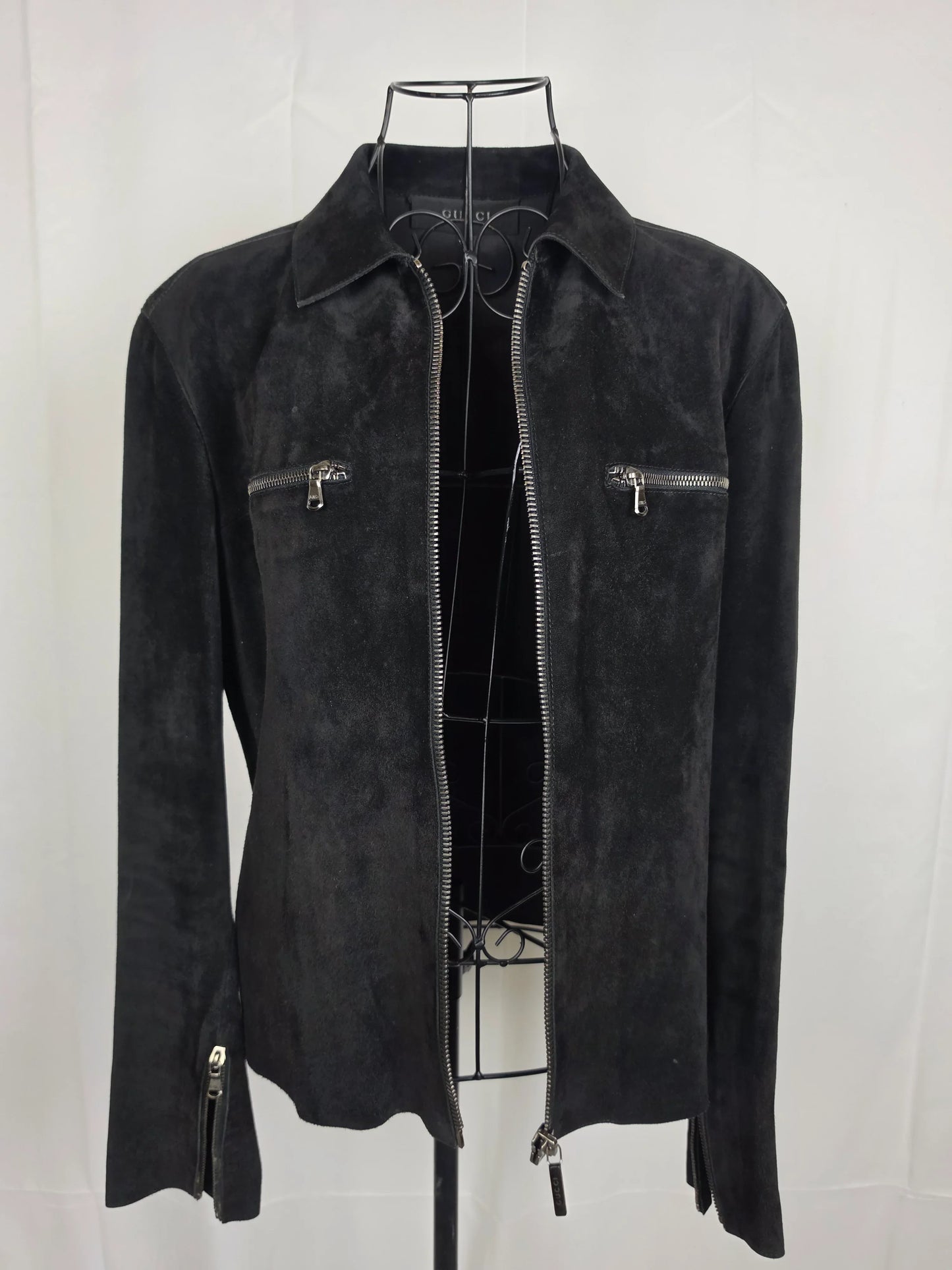 Gucci-Tom-Ford-Giacca-Biker-in-Pregiato-Camoscio-Nero-70263519445316 - Pally Vintage Closet
