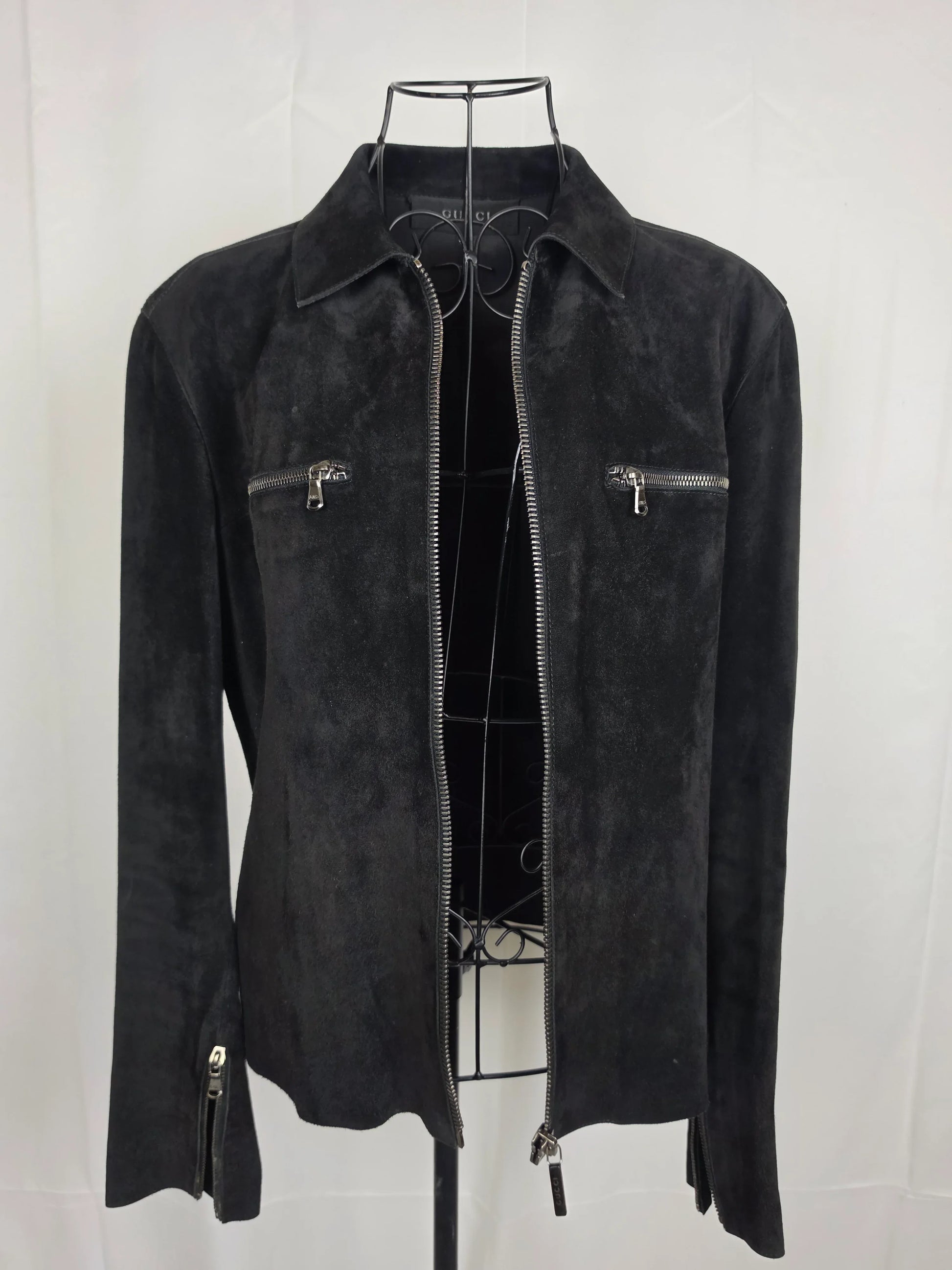 Gucci-Tom-Ford-Giacca-Biker-in-Pregiato-Camoscio-Nero-70263519445316 - Pally Vintage Closet
