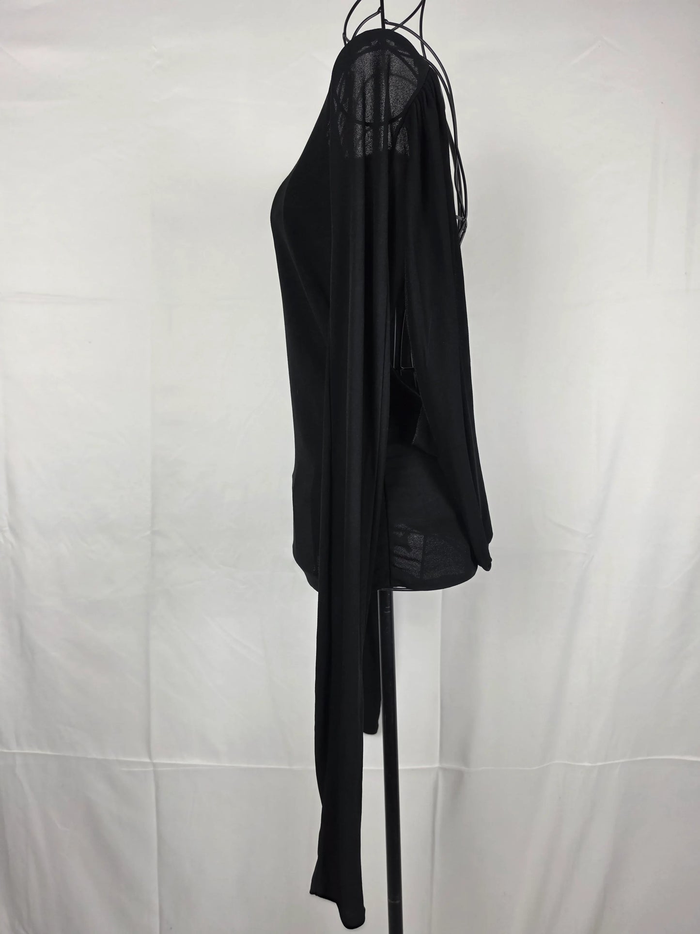 Gucci Top Tom Ford a Maniche Lunghe con Scollo a Drappeggio Nero - Pally Vintage Closet