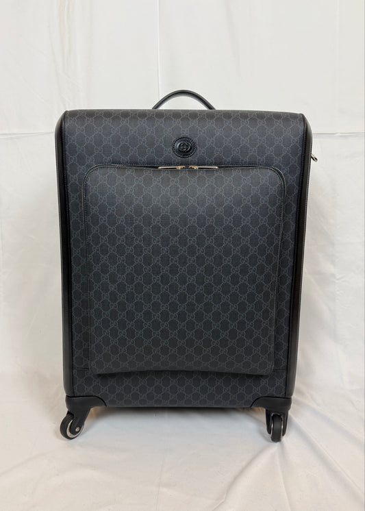 Gucci Trolley GG Supreme Medio Nero e Grigio - Pally Vintage Closet