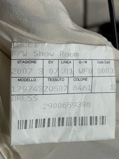 Gucci Vestito al Ginocchio Stampa Renne Verde e Avorio - Pally Vintage Closet