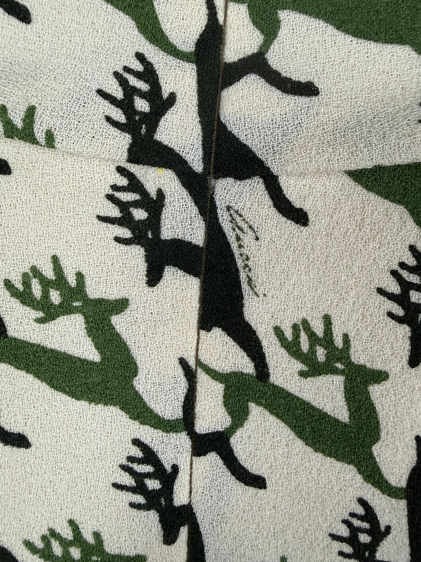 Gucci Vestito al Ginocchio Stampa Renne Verde e Avorio - Pally Vintage Closet