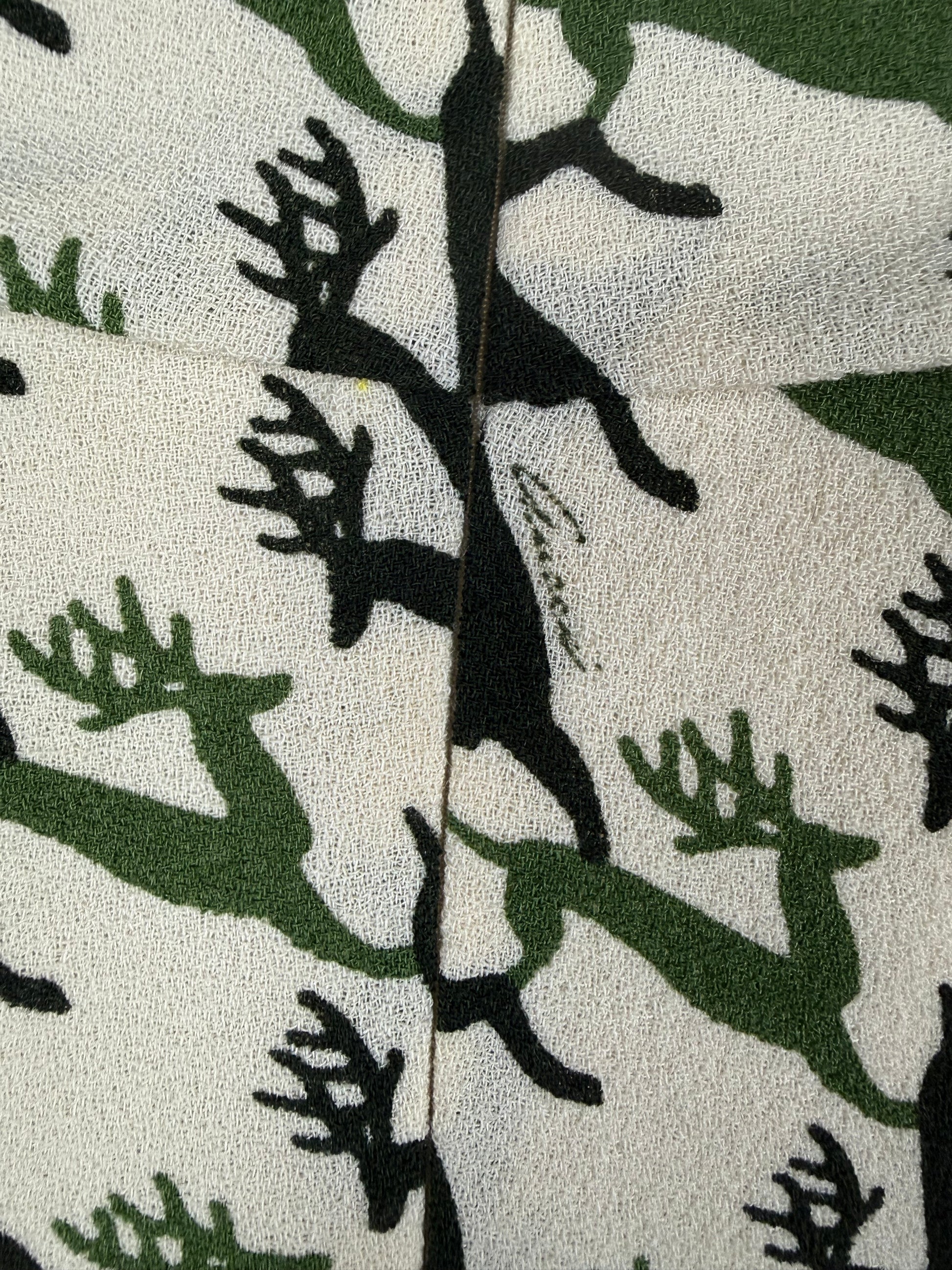 Gucci Vestito al Ginocchio Stampa Renne Verde e Avorio - Pally Vintage Closet