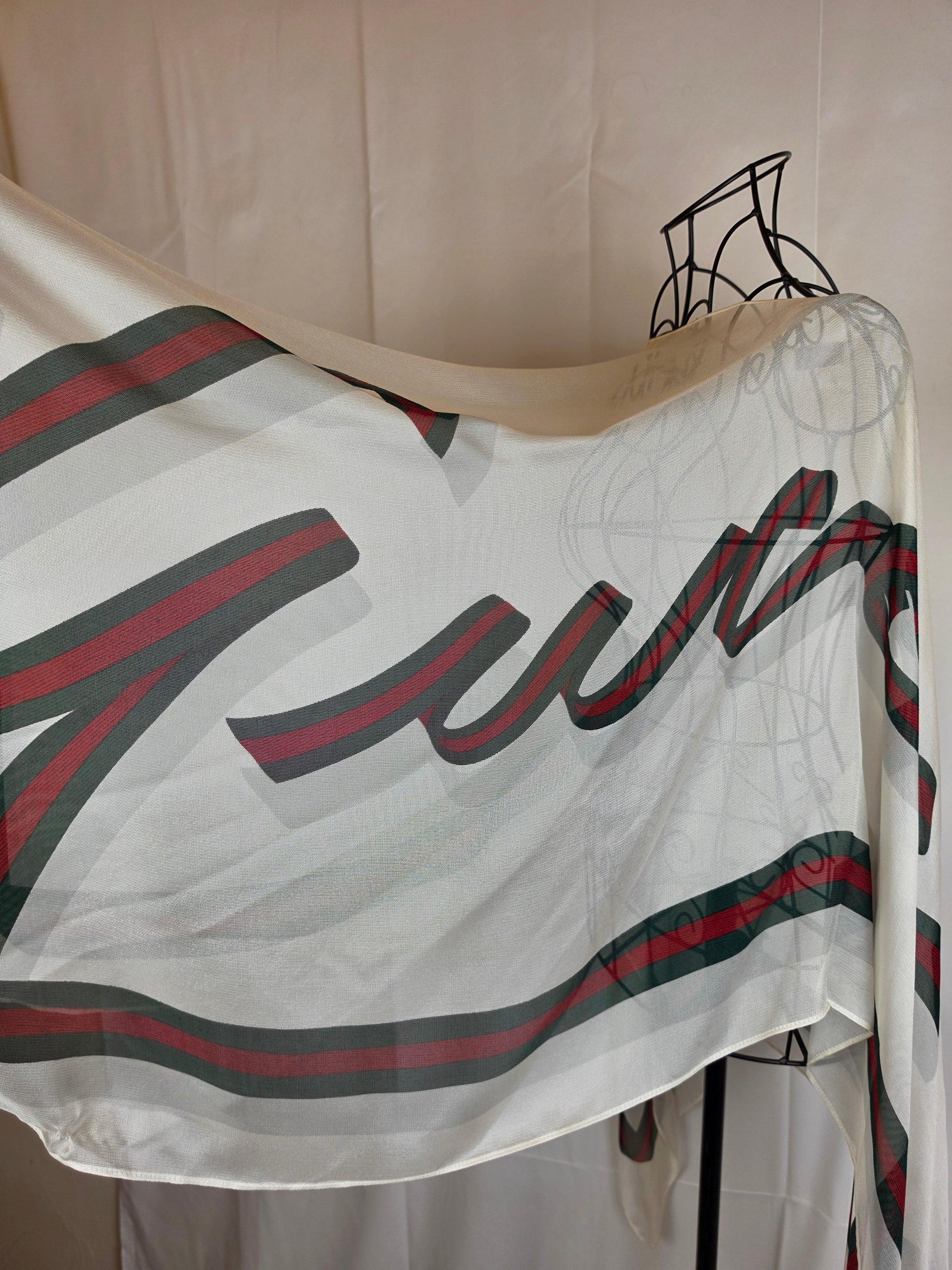 Gucci-Vintage-Stola-in-Chiffon-Bianco-70263516004676 - Pally Vintage Closet