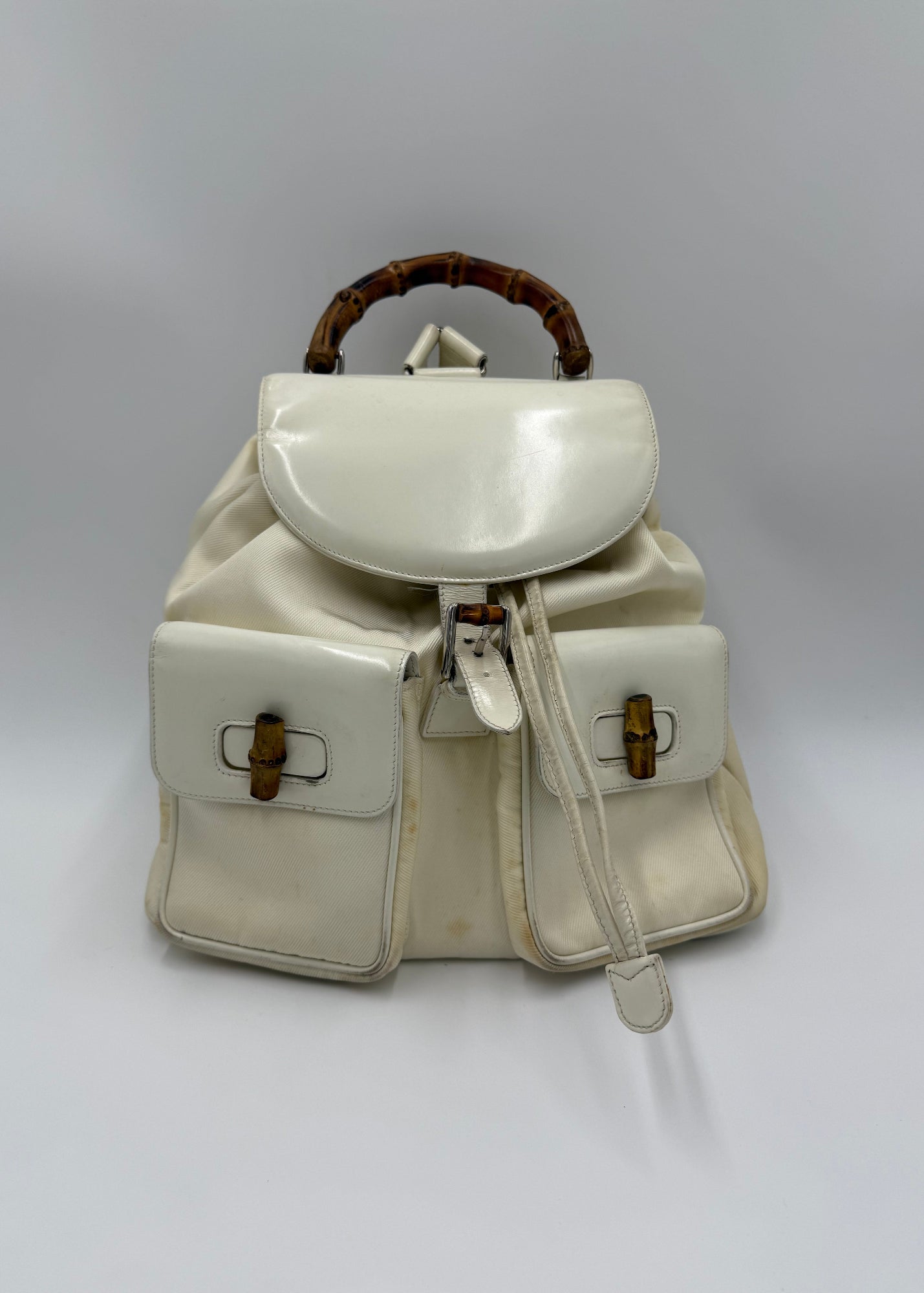 Gucci Zaino Bamboo Vintage Grande Panna