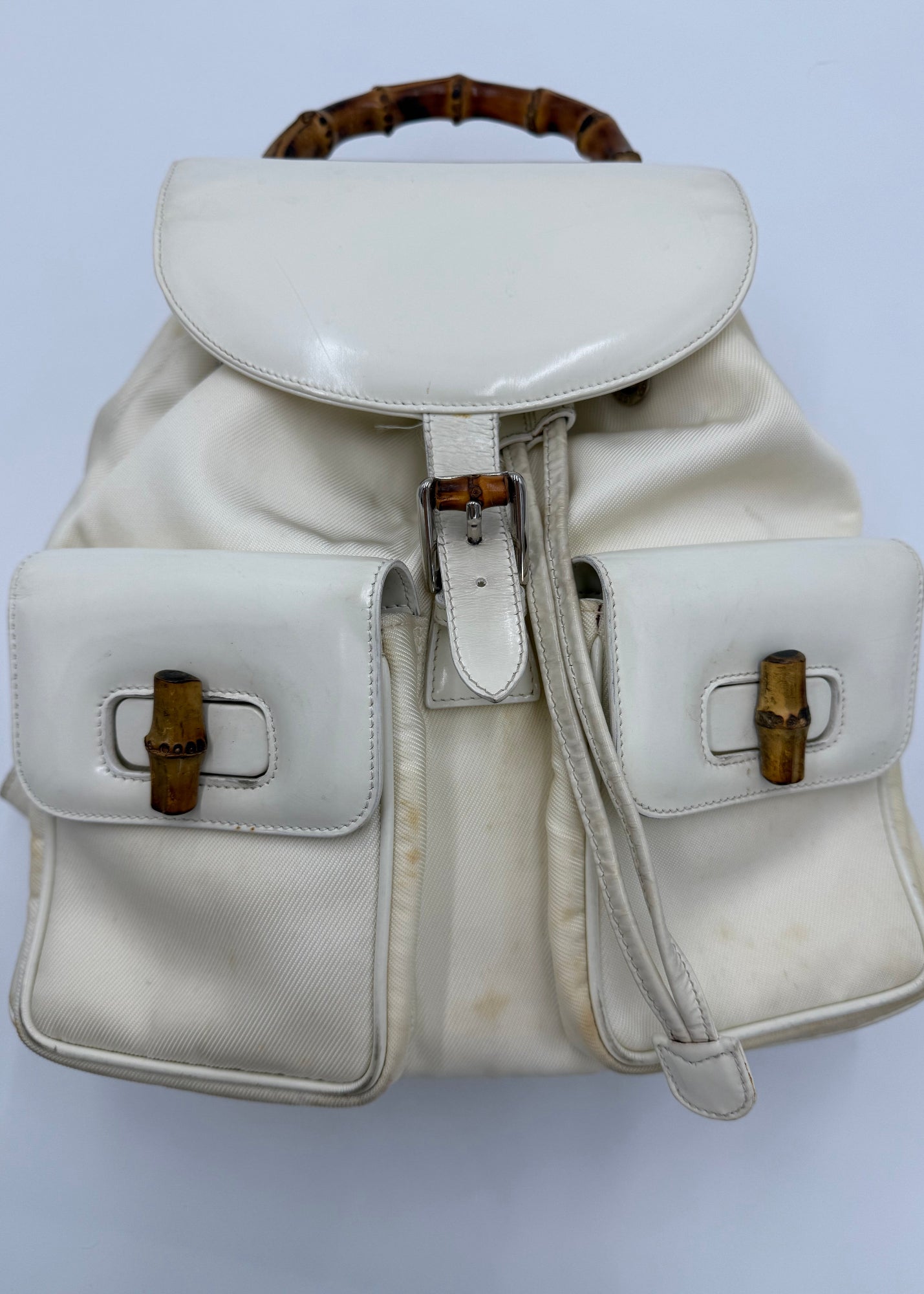 Gucci Zaino Bamboo Vintage Grande Panna