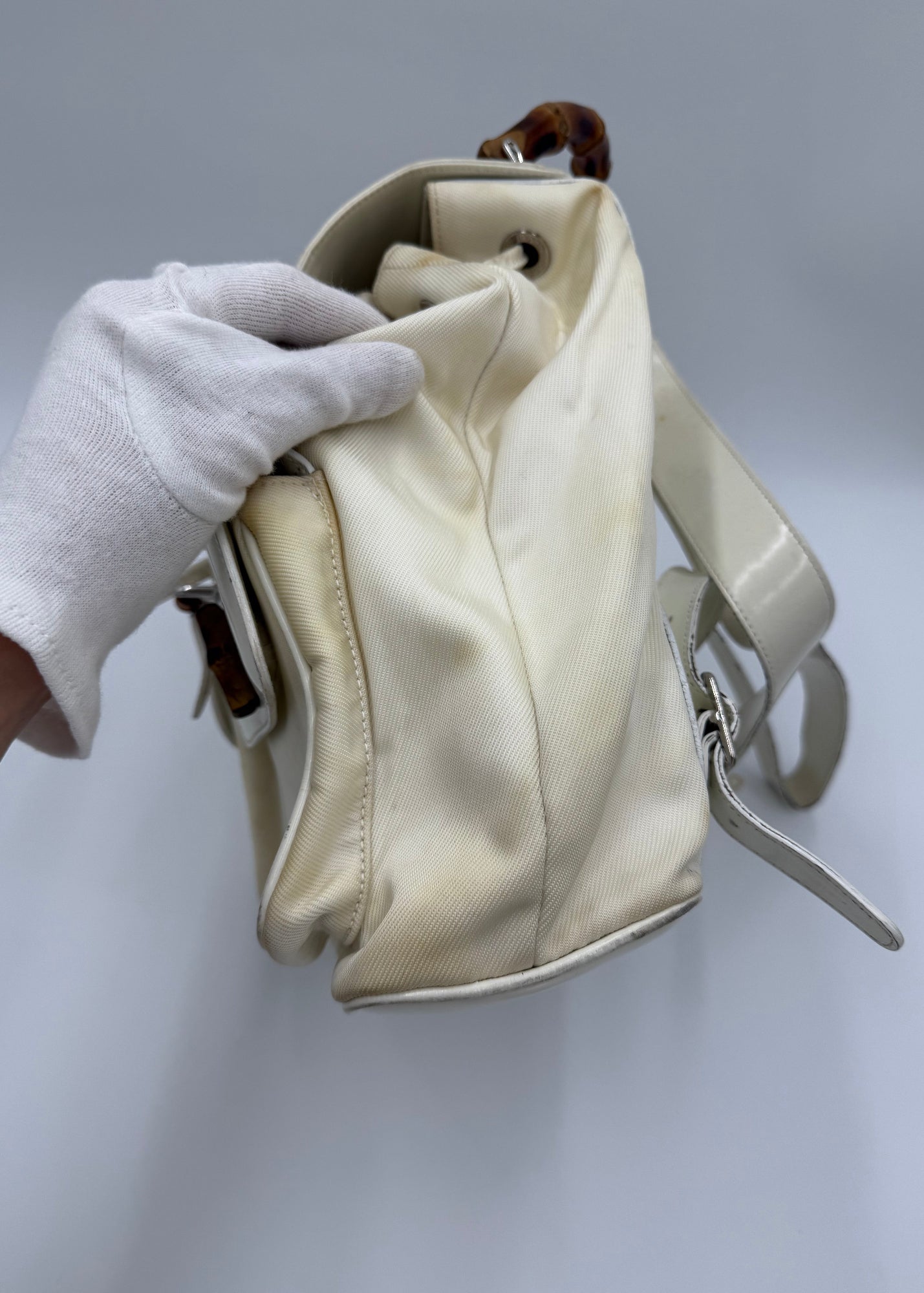 Gucci Zaino Bamboo Vintage Grande Panna