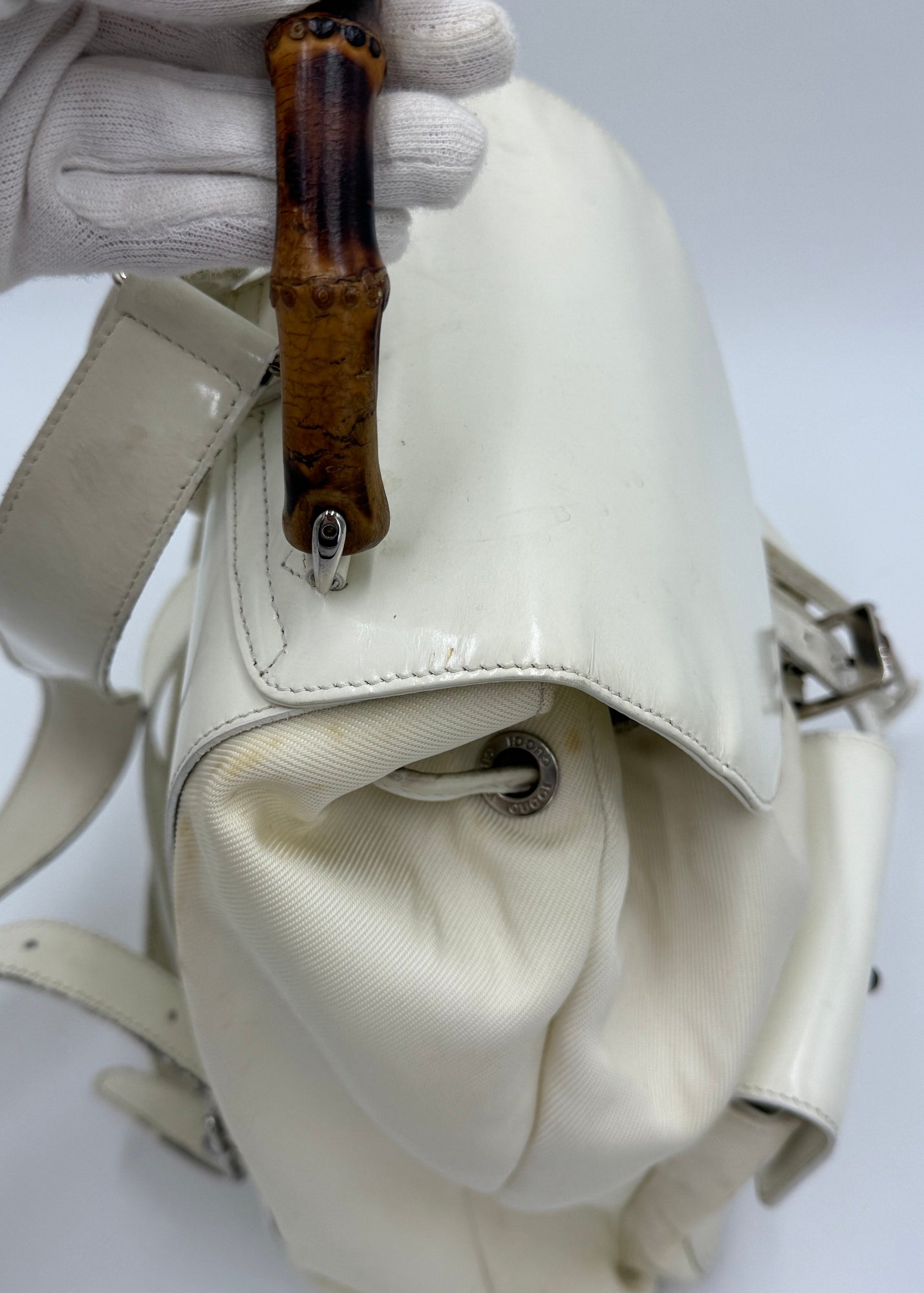 Gucci Zaino Bamboo Vintage Grande Panna