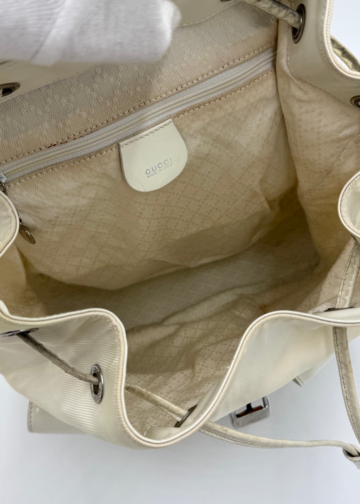 Gucci Zaino Bamboo Vintage Grande Panna