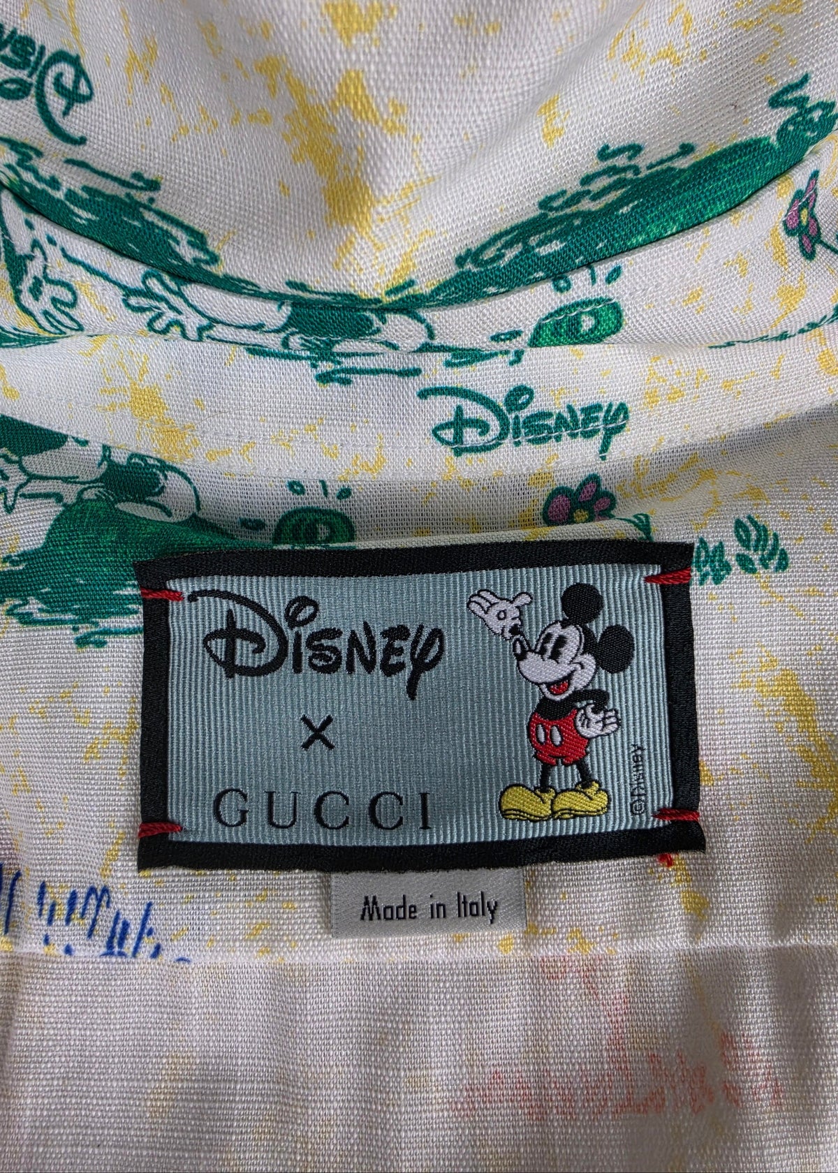 Gucci x Disney Camicia in Cotone con Stampa Iconica Cruise 2020 Avorio - Pally Vintage Closet