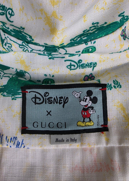 Gucci x Disney Camicia in Cotone con Stampa Iconica Cruise 2020 Avorio - Pally Vintage Closet