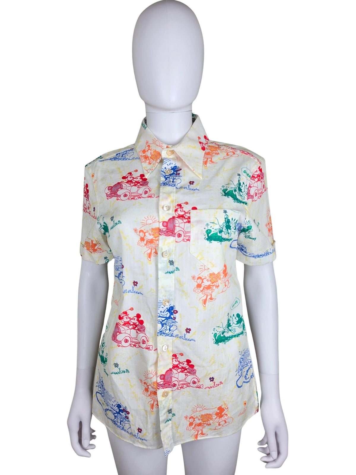 Gucci x Disney Camicia in Cotone con Stampa Iconica Cruise 2020 Avorio - Pally Vintage Closet
