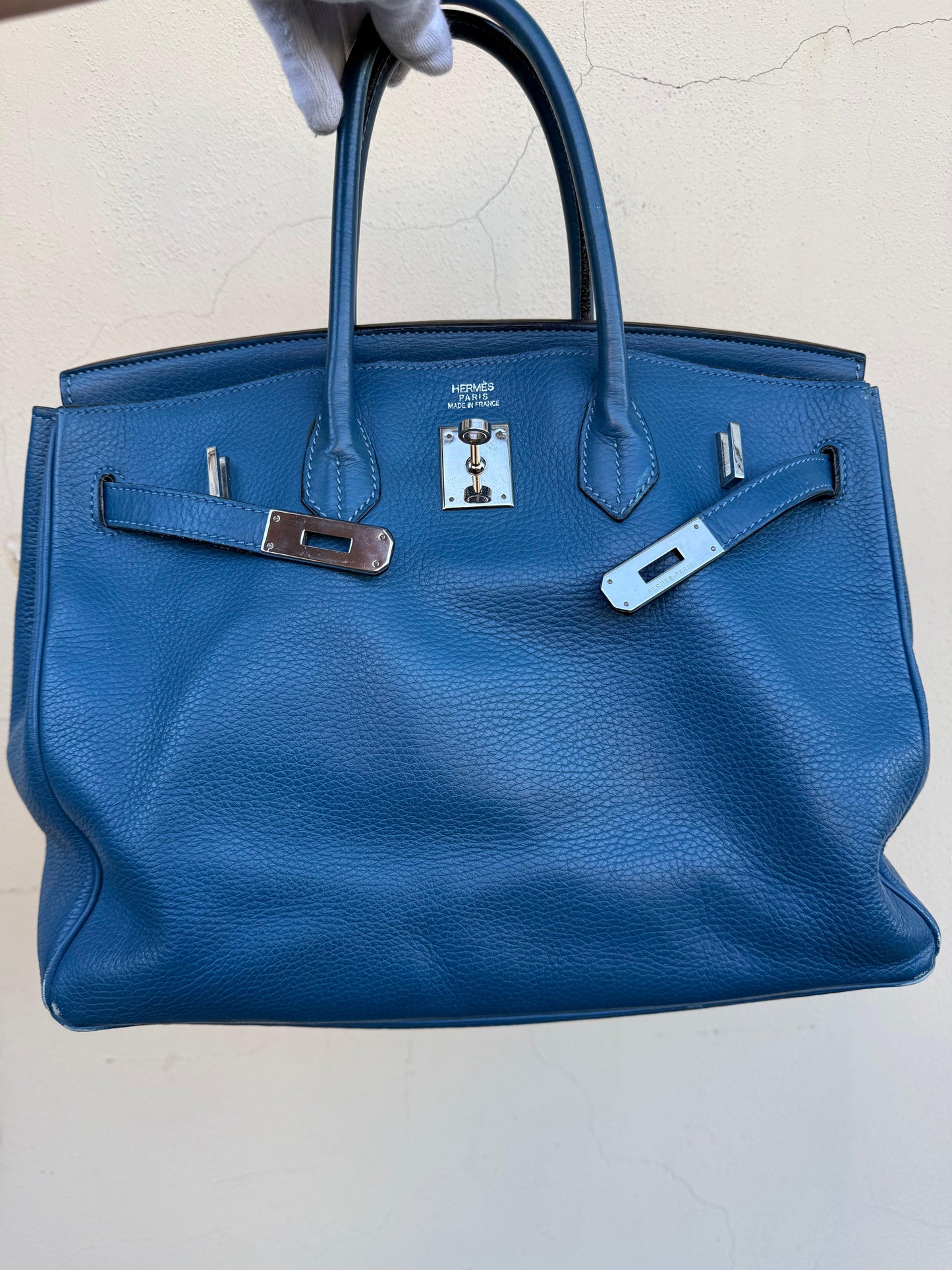 Herm-s-Borsa-Birkin-35-Blue-Jean-in-Pelle-Togo-con-Hardware-Palladio-70420589805892 - Pally Vintage Closet