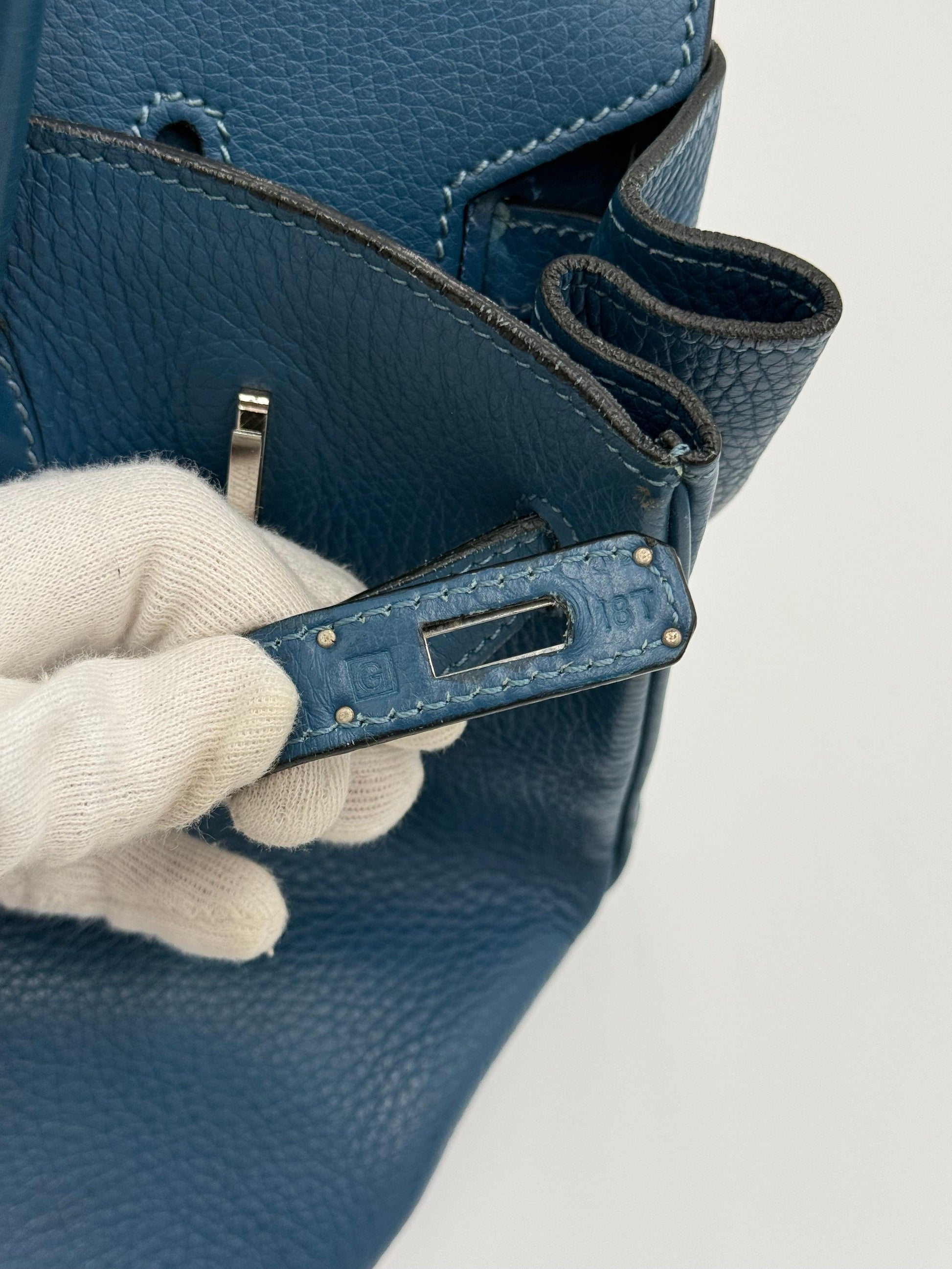 Herm-s-Borsa-Birkin-35-Blue-Jean-in-Pelle-Togo-con-Hardware-Palladio-70420589871428 - Pally Vintage Closet