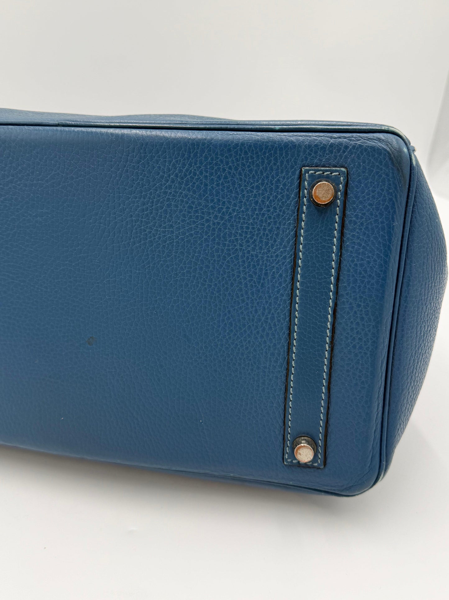 Herm-s-Borsa-Birkin-35-Blue-Jean-in-Pelle-Togo-con-Hardware-Palladio-70420590133572 - Pally Vintage Closet