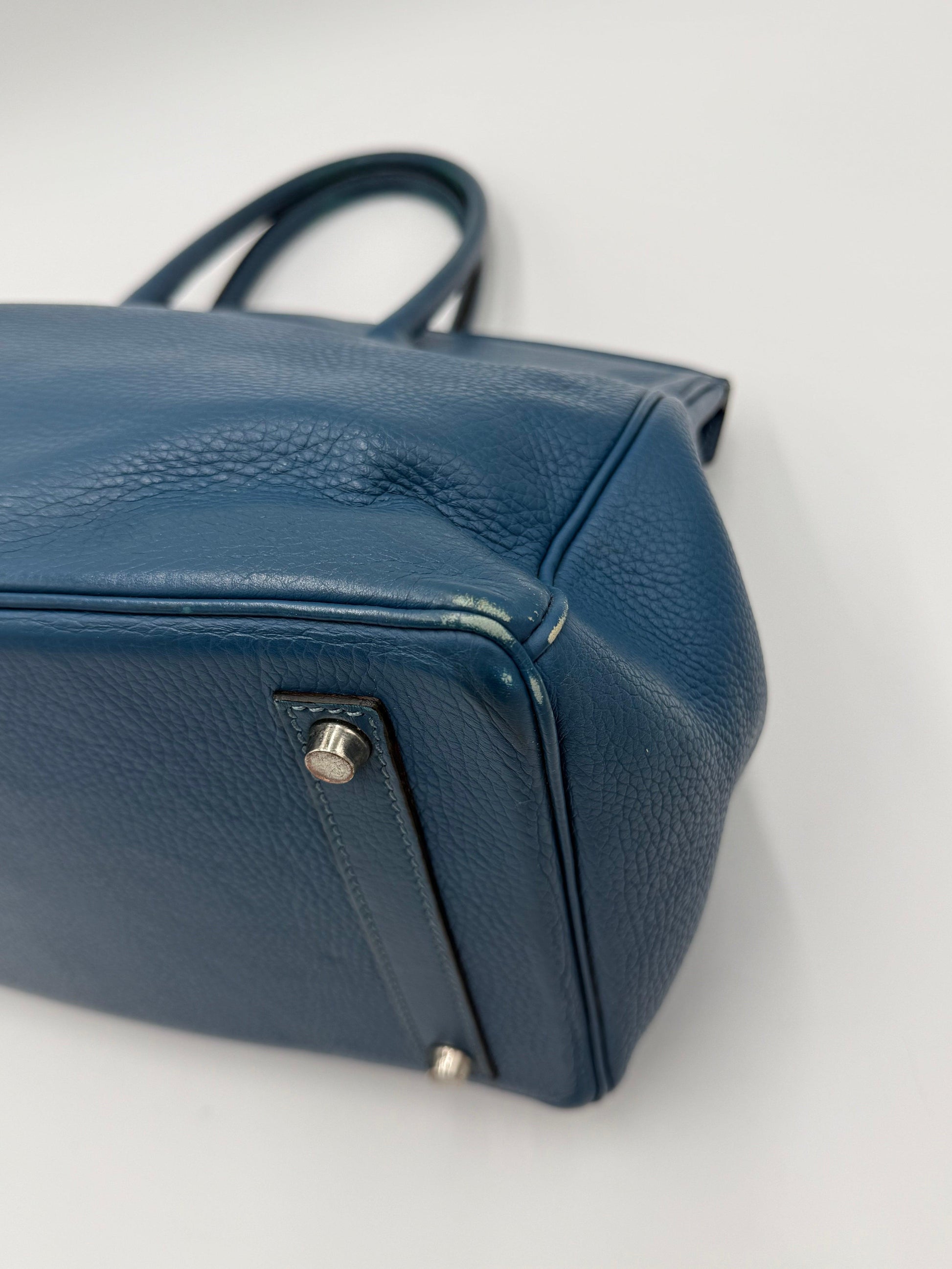 Herm-s-Borsa-Birkin-35-Blue-Jean-in-Pelle-Togo-con-Hardware-Palladio-70420590166340 - Pally Vintage Closet