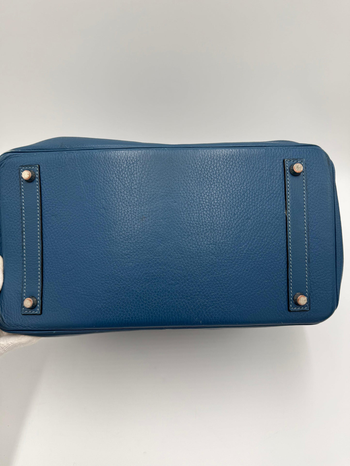 Herm-s-Borsa-Birkin-35-Blue-Jean-in-Pelle-Togo-con-Hardware-Palladio-70420590330180 - Pally Vintage Closet