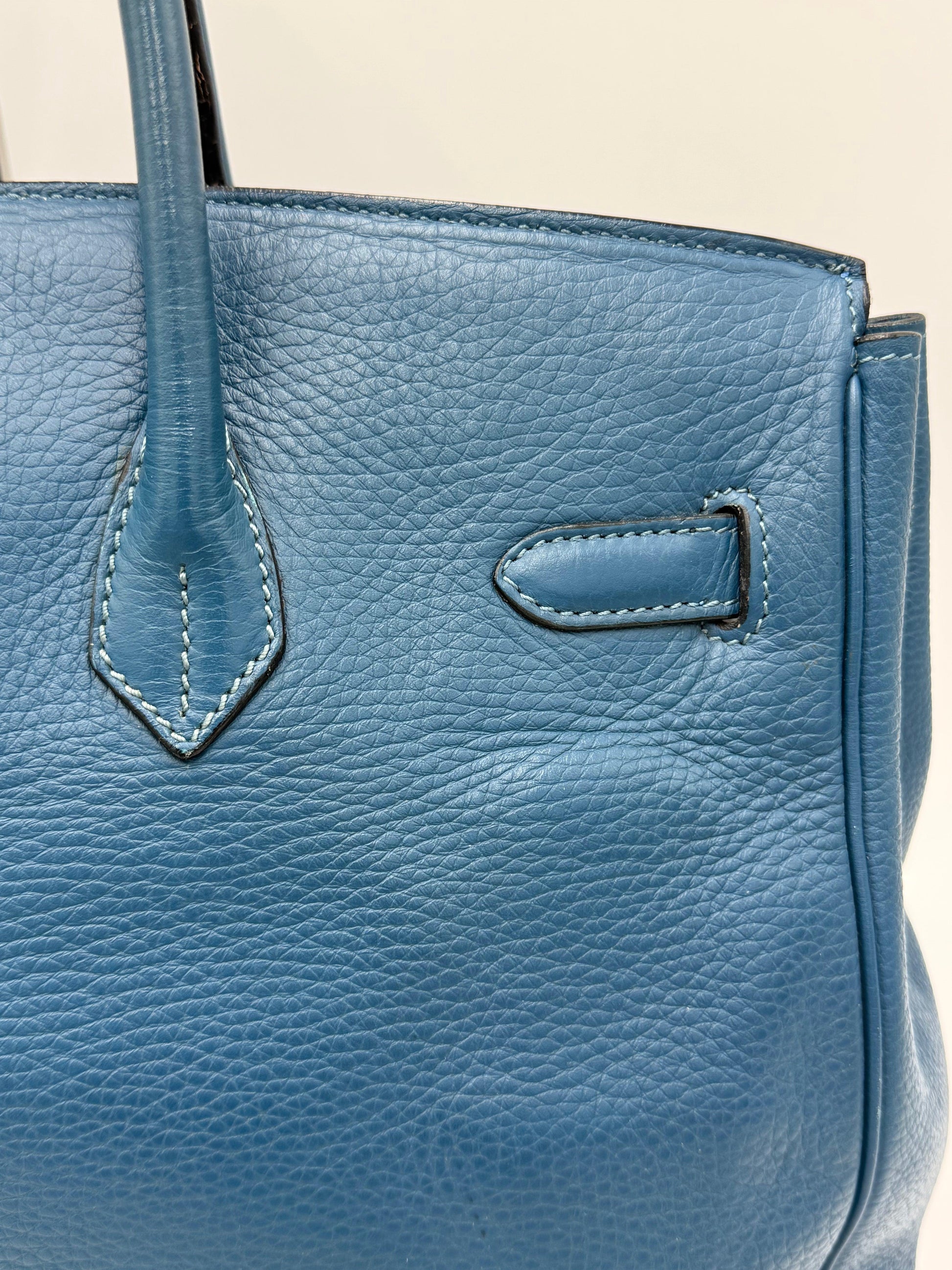 Herm-s-Borsa-Birkin-35-Blue-Jean-in-Pelle-Togo-con-Hardware-Palladio-70420590592324 - Pally Vintage Closet
