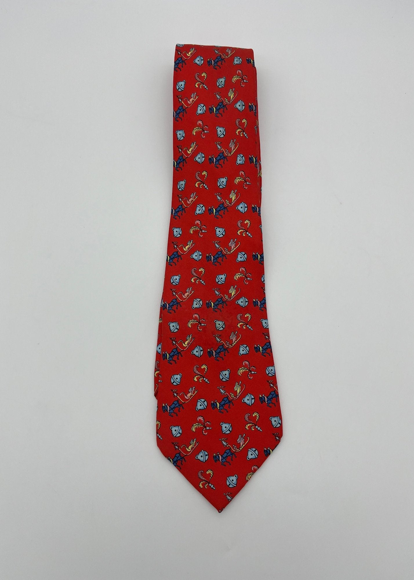 Hermès Cravatta in Seta Vintage Rossa