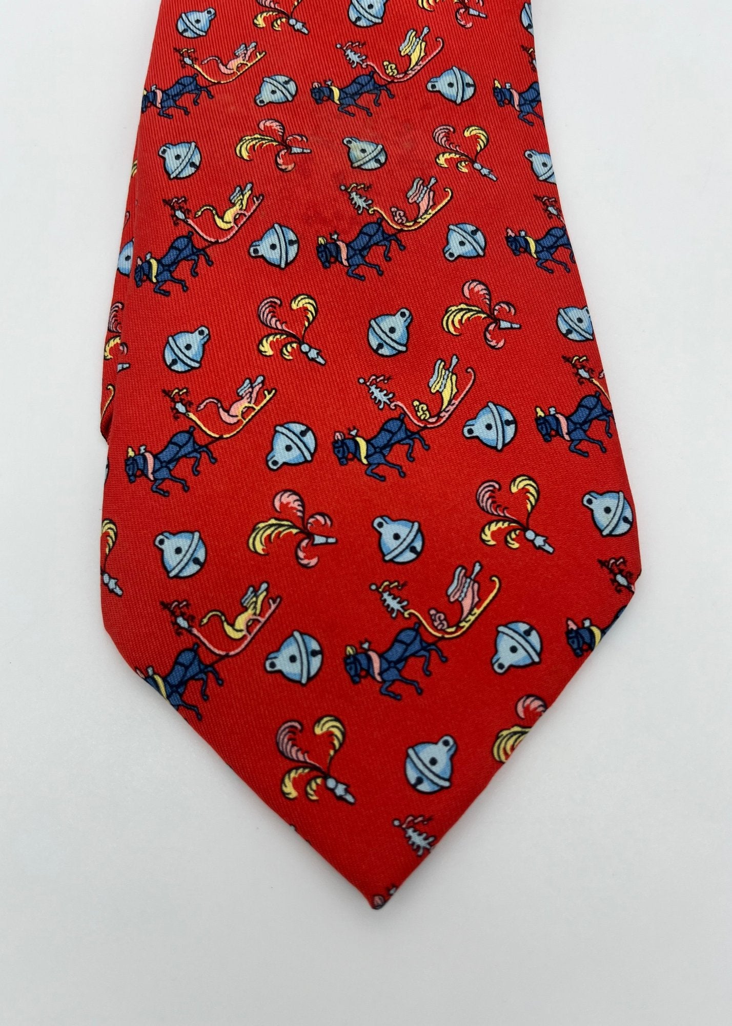 Hermès Cravatta in Seta Vintage Rossa