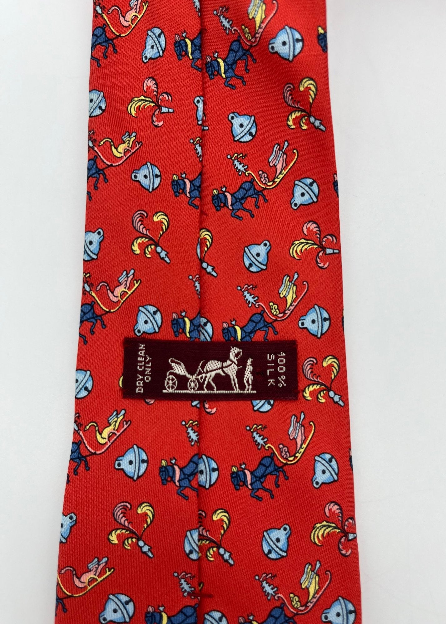 Hermès Cravatta in Seta Vintage Rossa