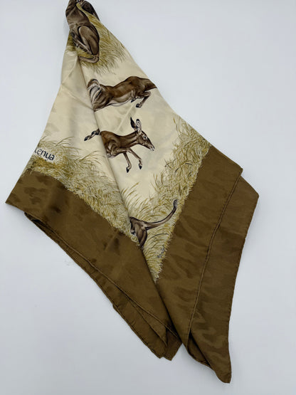 Hermès Foulard Vintage Kenya Seta Jacquard Cachi - Pally Vintage Closet