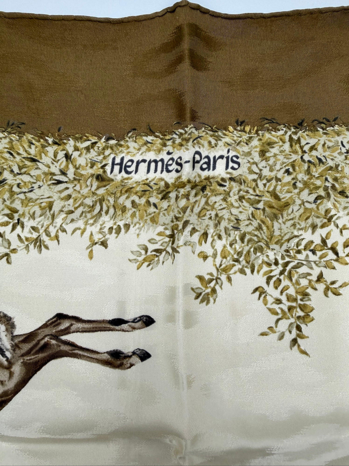 Hermès Foulard Vintage Kenya Seta Jacquard Cachi - Pally Vintage Closet