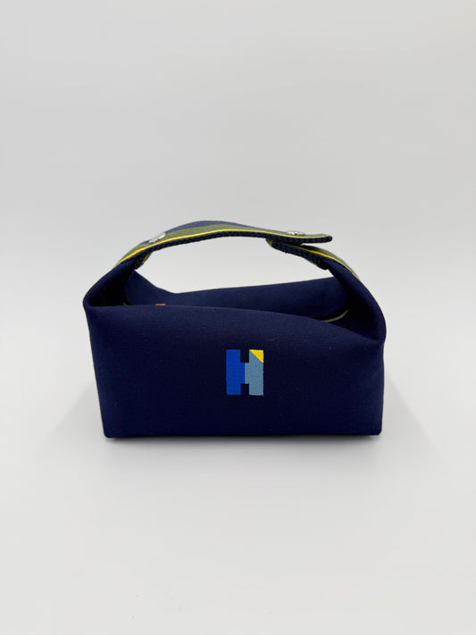 Hermès Pouch Bride-à-Brac H Pavillon PM Bleu Marine - Pally Vintage Closet