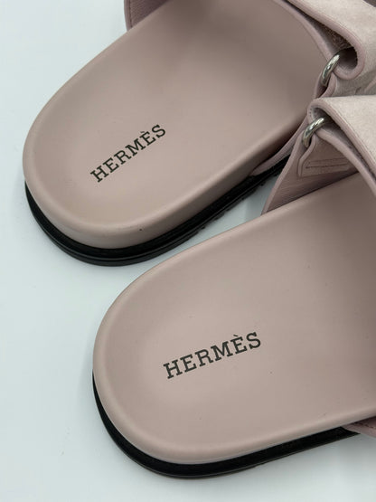 Hermès Sandali Chypre in Camoscio Rose Porcelaine - Pally Vintage Closet