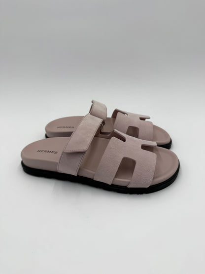 Hermès Sandali Chypre in Camoscio Rose Porcelaine - Pally Vintage Closet