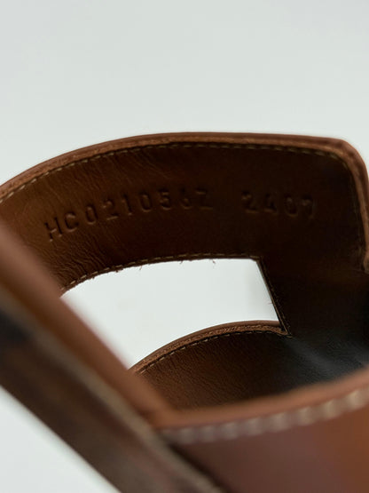 Hermès Sandali Oran in Pelle Gold Marrone - Pally Vintage Closet