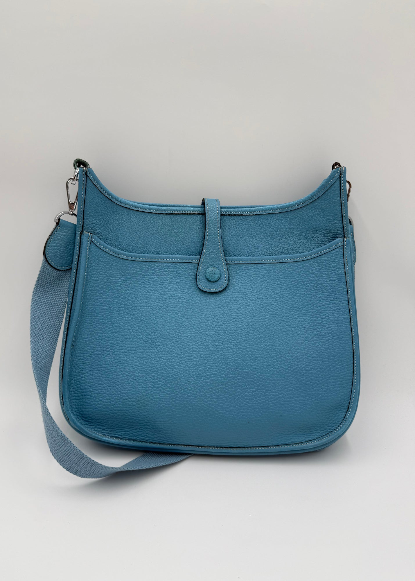 Hermes Borsa Evelyne III PM in Pelle Taurillon Clemence Celeste