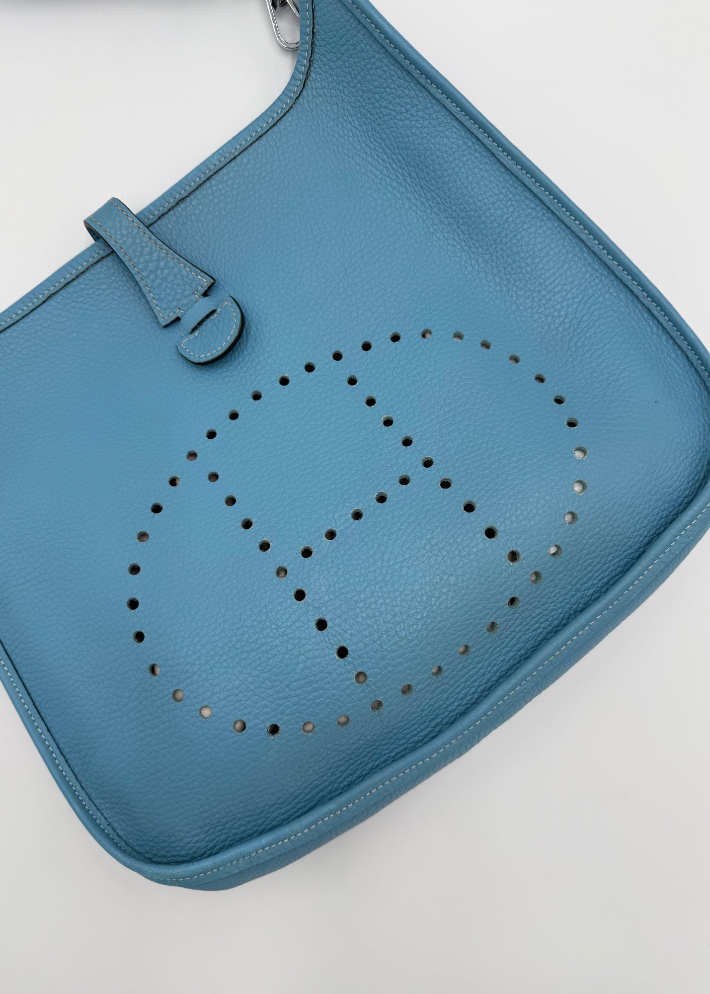 Hermes Borsa Evelyne III PM in Pelle Taurillon Clemence Celeste