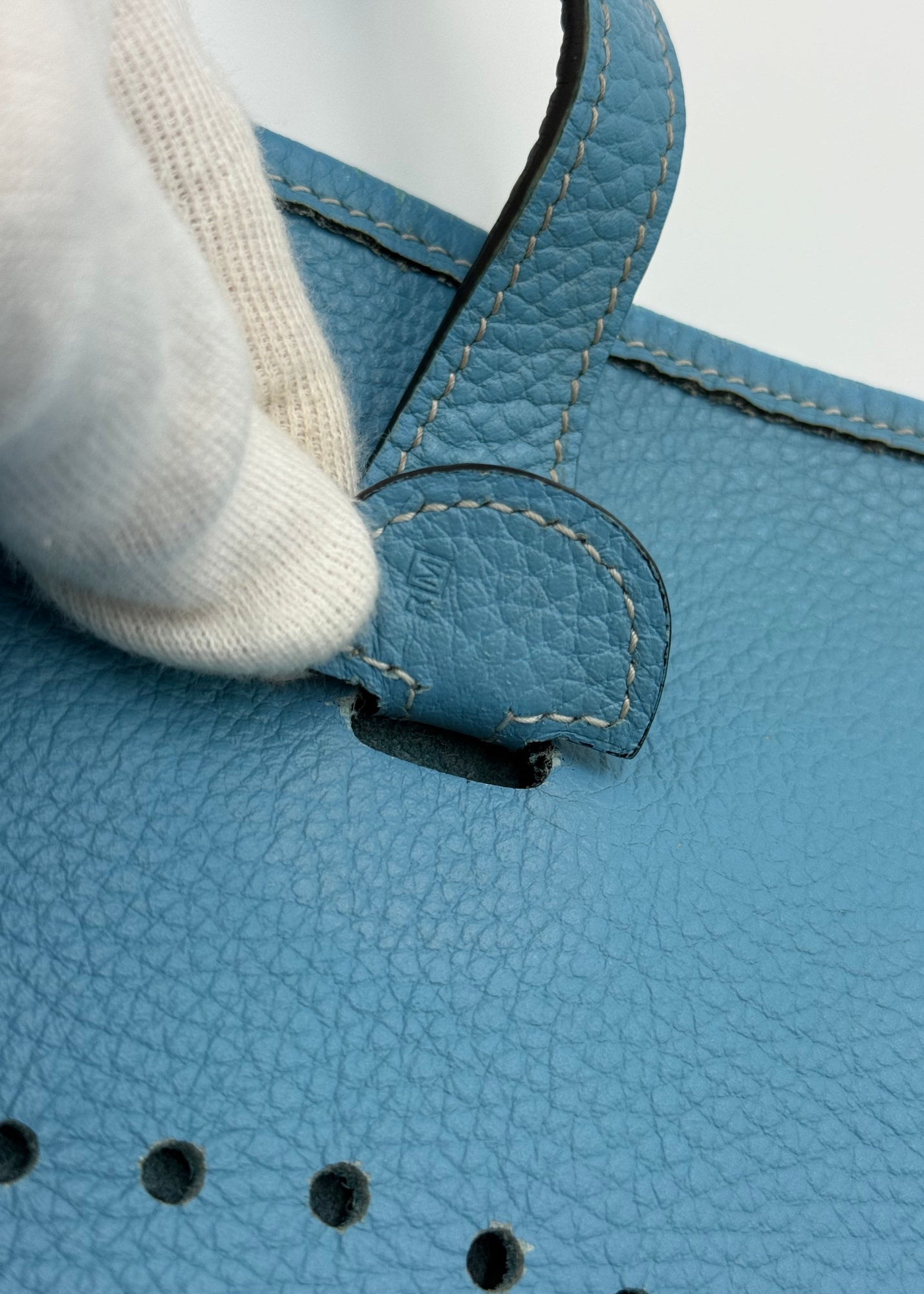 Hermes Borsa Evelyne III PM in Pelle Taurillon Clemence Celeste