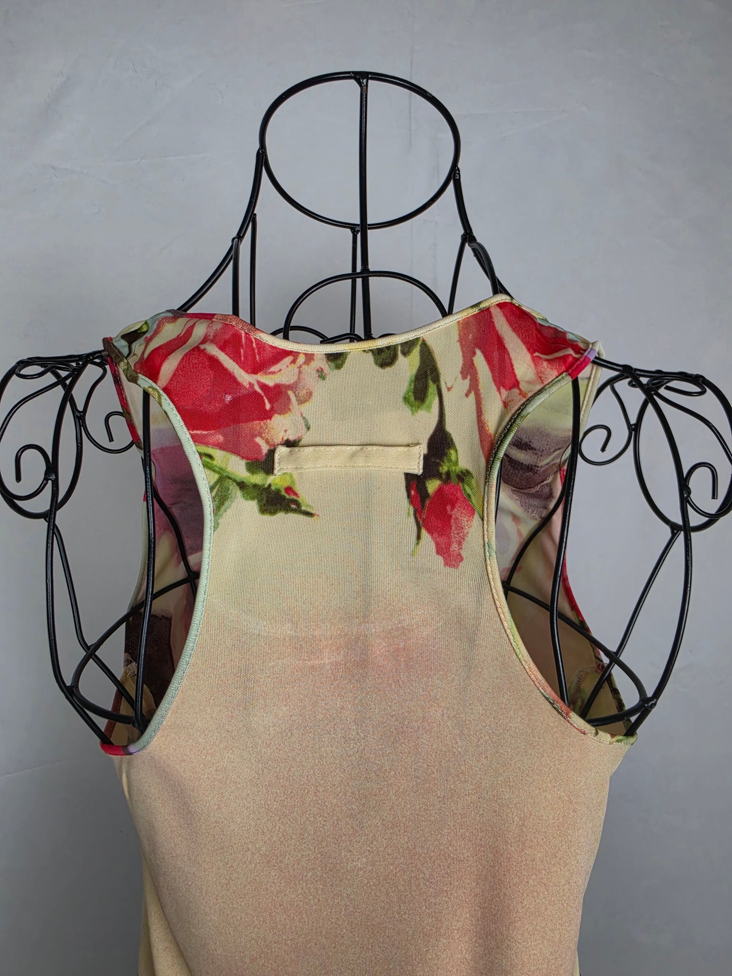 Jean Paul Gaultier Completo Vintage Canotta e Gonna con Stampa Floreale Rosa - Pally Vintage Closet