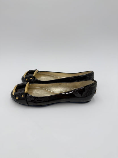 Jimmy Choo Ballerine Morse in Vernice con Dettagli Dorati Navy - Pally Vintage Closet
