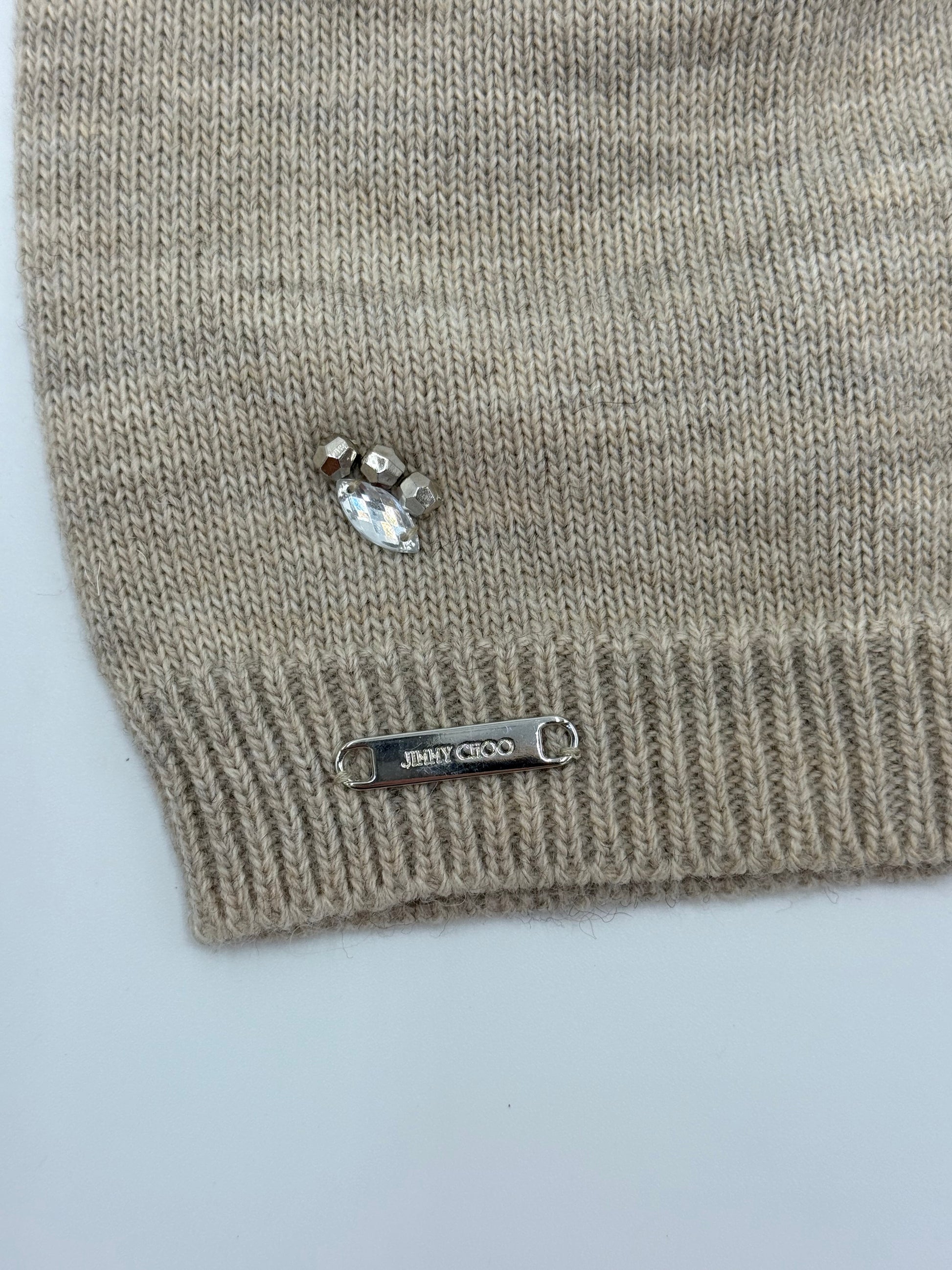 Jimmy Choo Berretto in Lana Cashmere con Dettagli Gioiello - Pally Vintage Closet