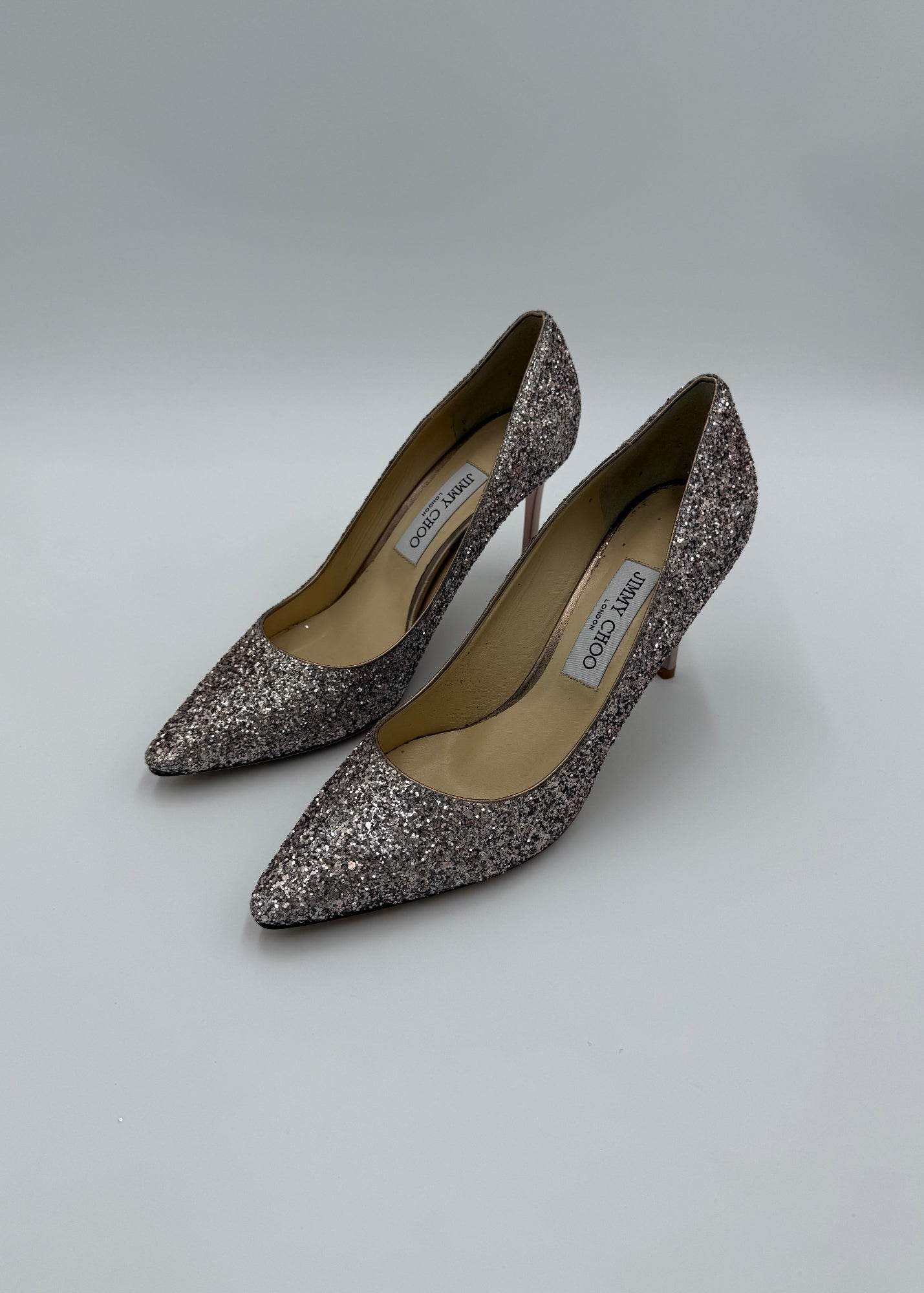 Jimmy Choo Decollété Romy 85 con Glitter