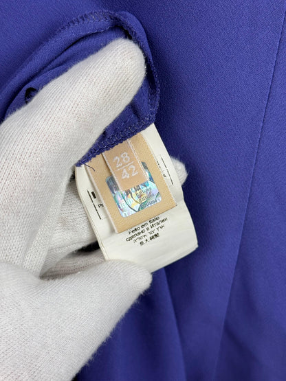 John Galliano Abito Lungo Vintage 2009 con Drappeggi in Seta Viola - Pally Vintage Closet