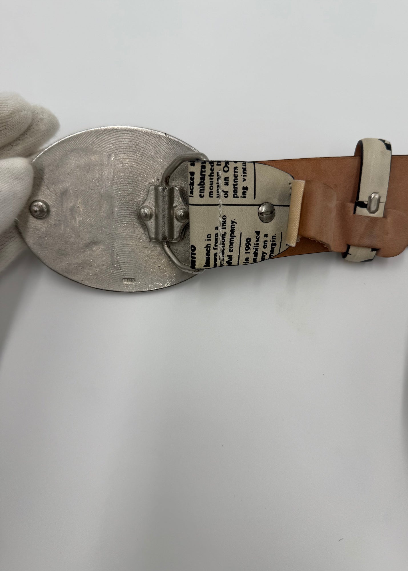 John Galliano Cintura Newspaper Collection Vintage Bianca