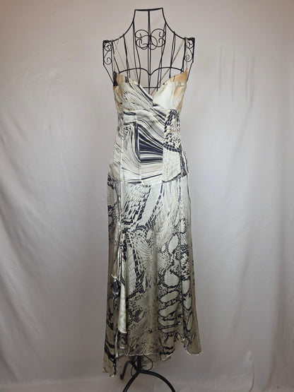 Just Cavalli Abito Lungo Vintage in Misto Seta Animalier - Pally Vintage Closet