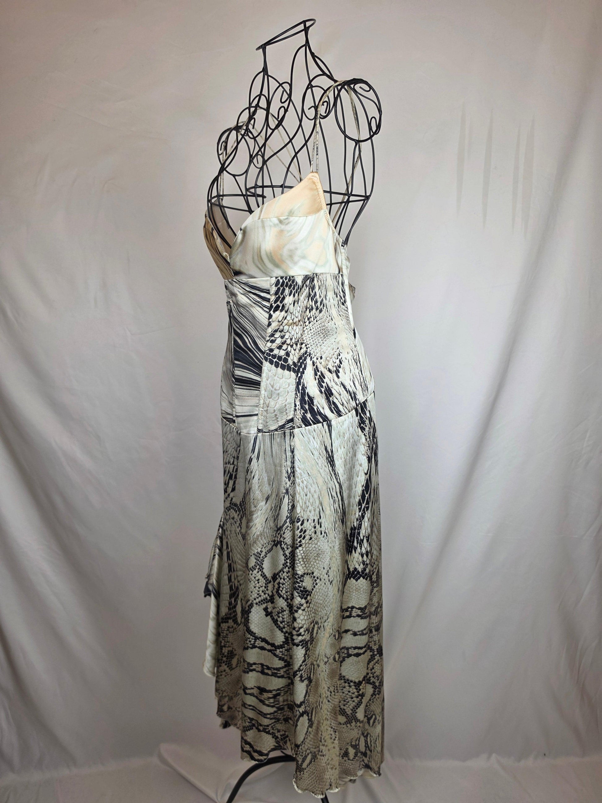 Just Cavalli Abito Lungo Vintage in Misto Seta Animalier - Pally Vintage Closet