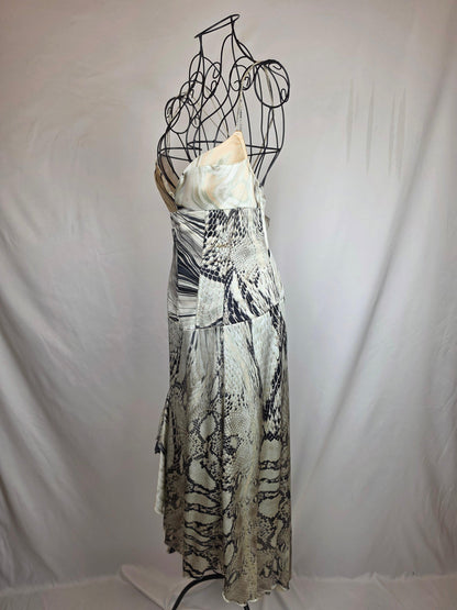 Just Cavalli Abito Lungo Vintage in Misto Seta Animalier - Pally Vintage Closet