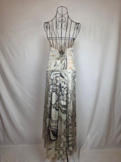 Just Cavalli Abito Lungo Vintage in Misto Seta Animalier - Pally Vintage Closet