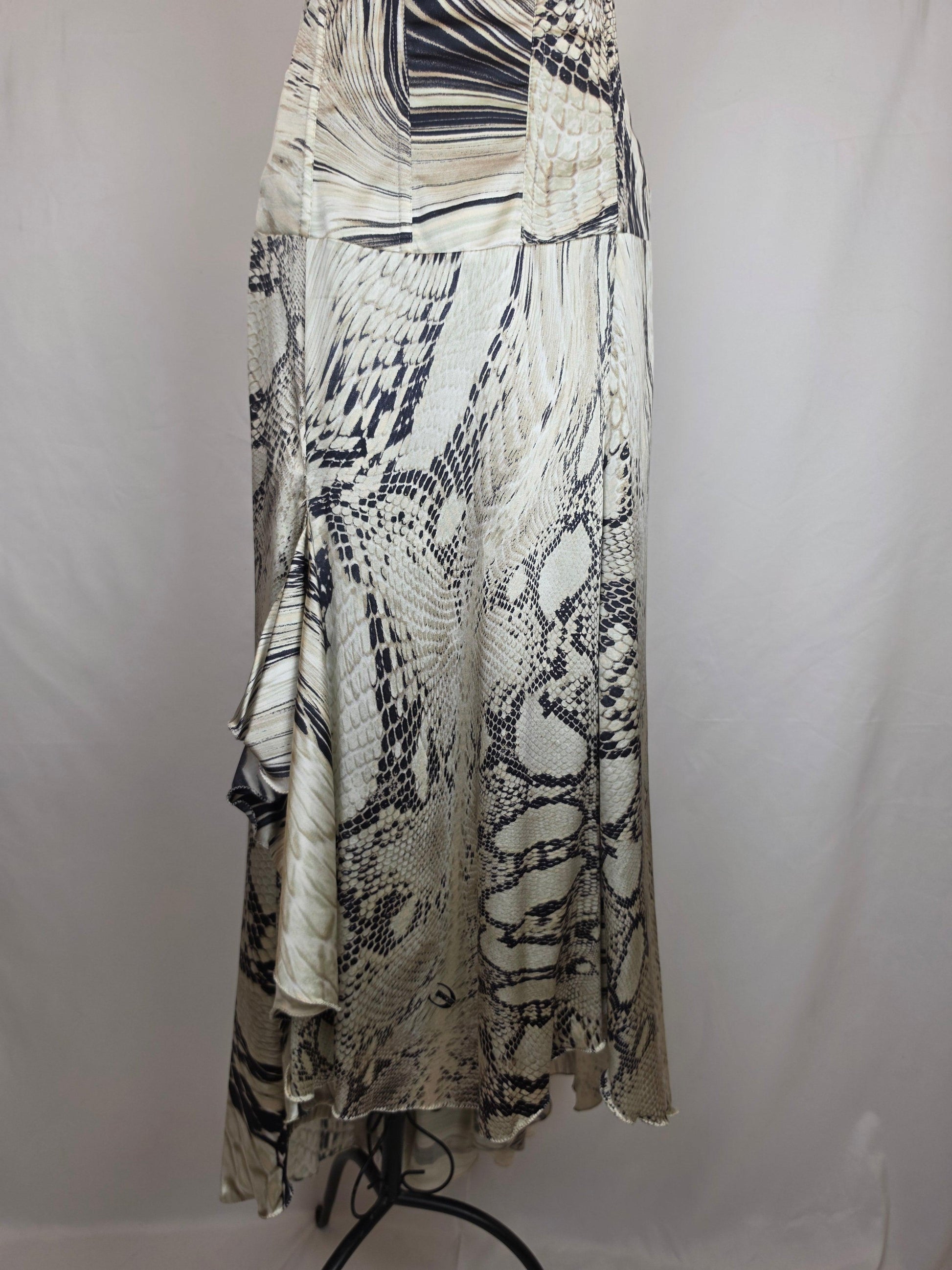 Just Cavalli Abito Lungo Vintage in Misto Seta Animalier - Pally Vintage Closet