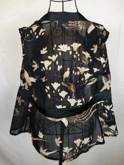 Just Cavalli Blusa Smanicata Vintage Stampa Orientale Nera - Pally Vintage Closet