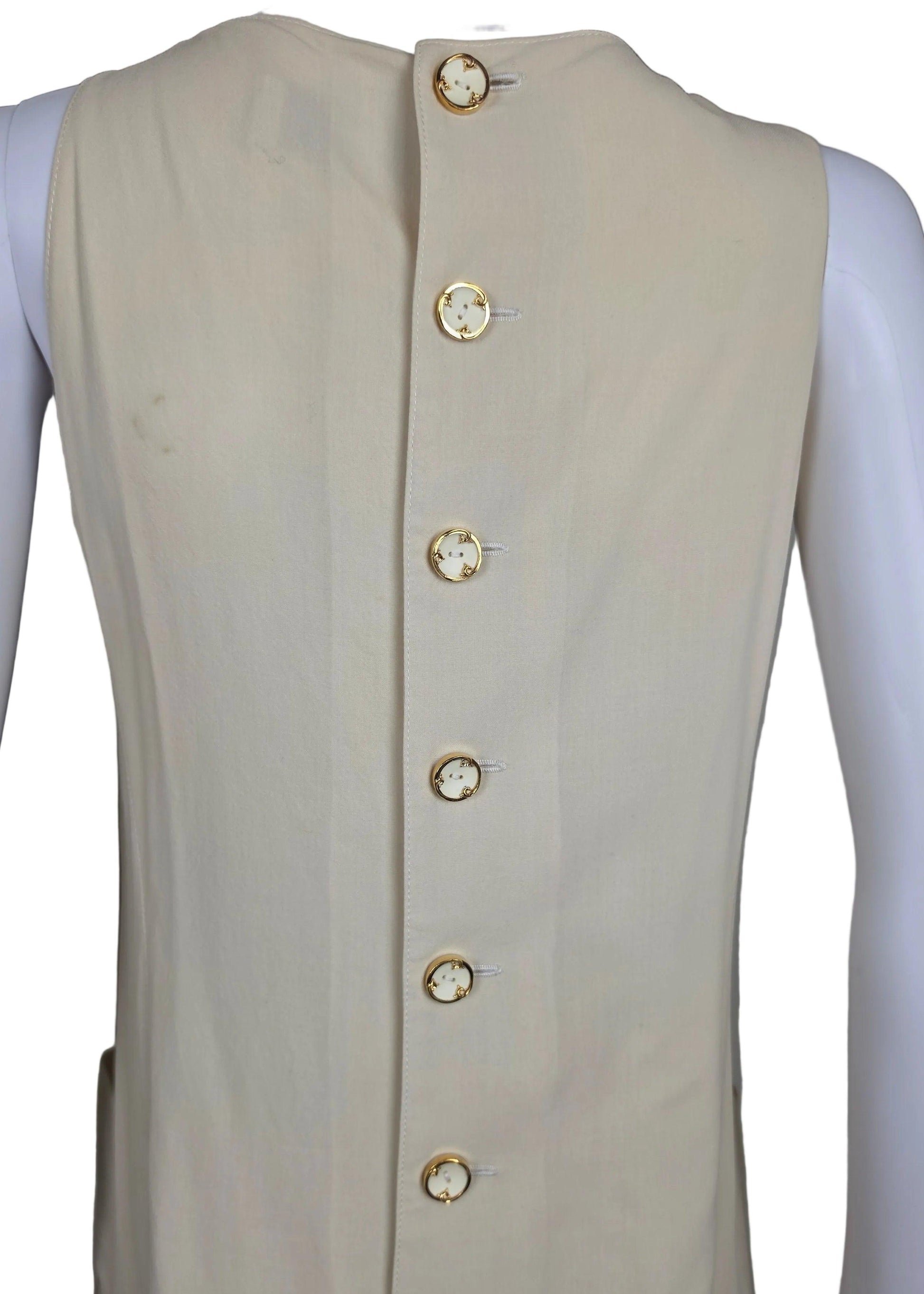 Karl Lagerfeld Abito Vintage in Crepe di Seta Avorio - Pally Vintage Closet
