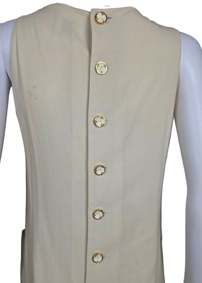 Karl Lagerfeld Abito Vintage in Crepe di Seta Avorio - Pally Vintage Closet